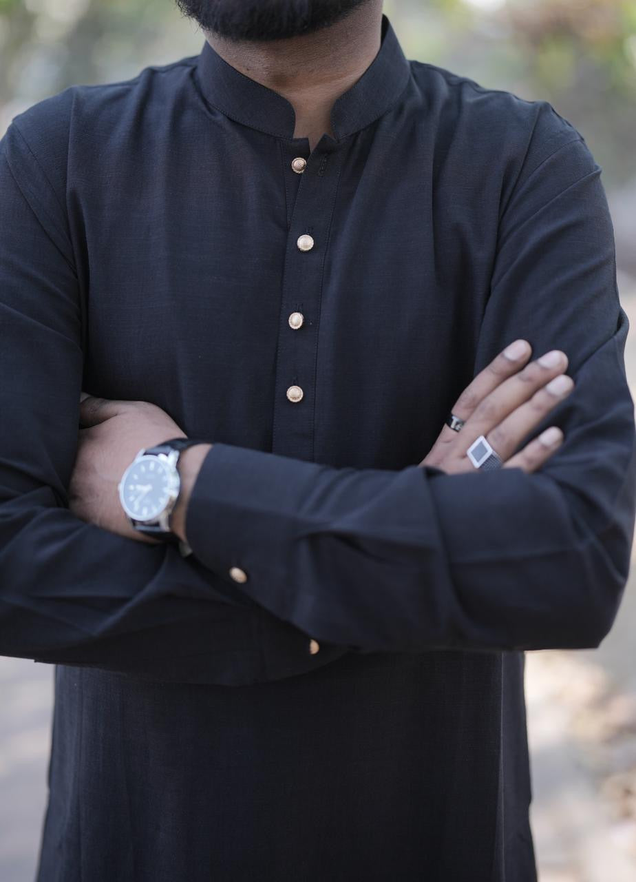 Black single kurta