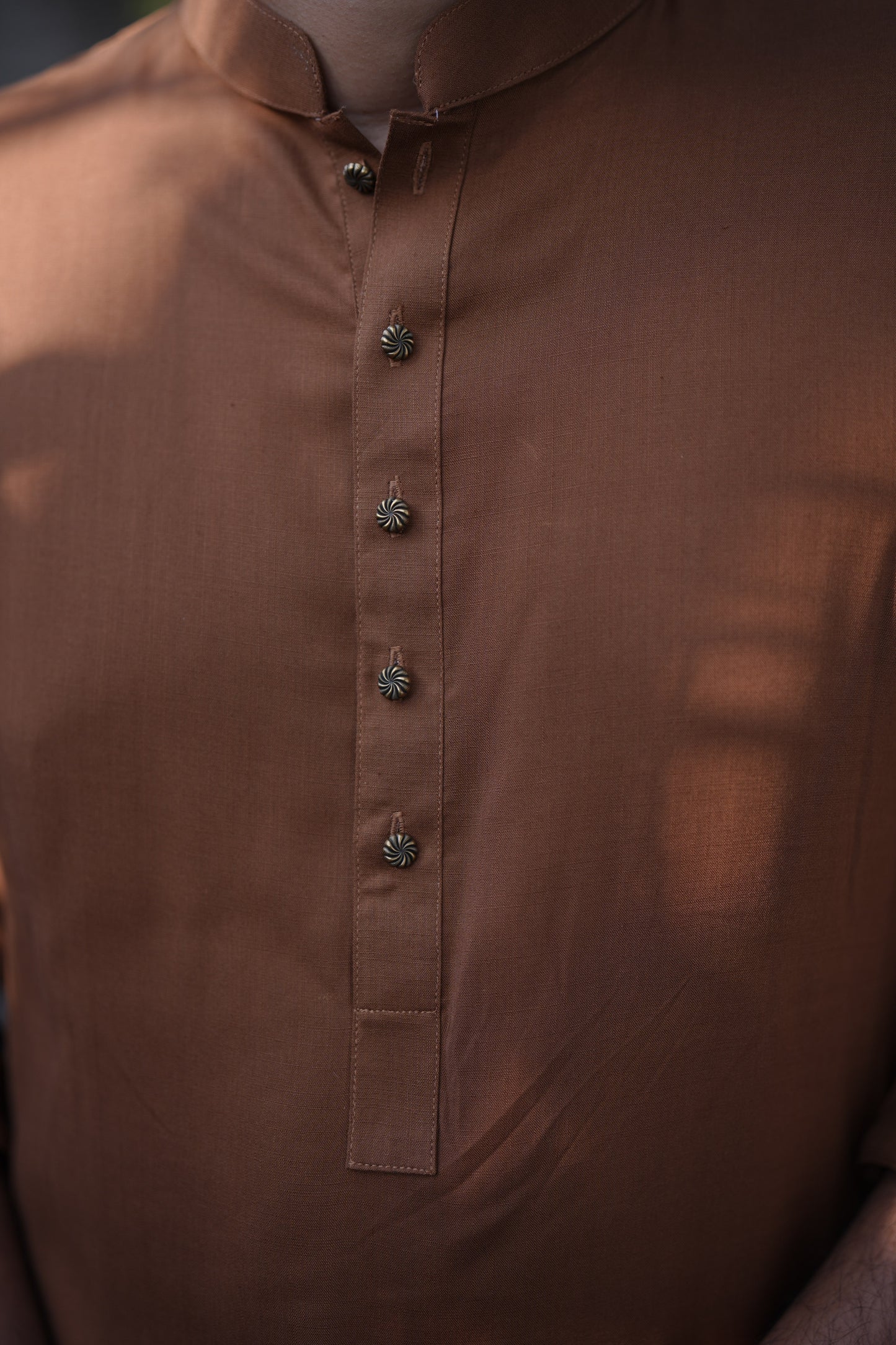 Rust brown basic kurta