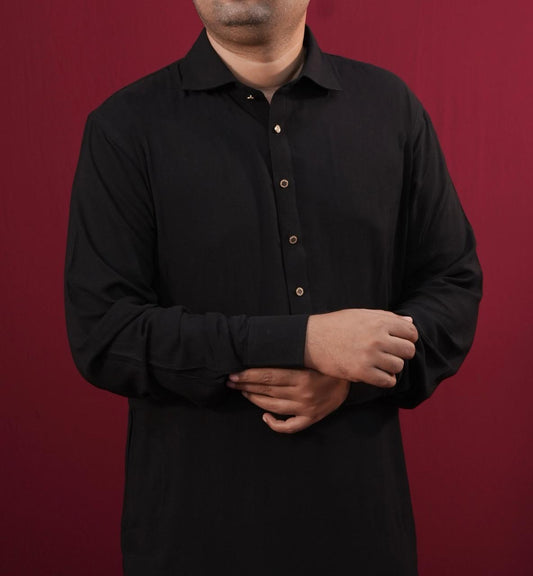 Black modern kabli suit