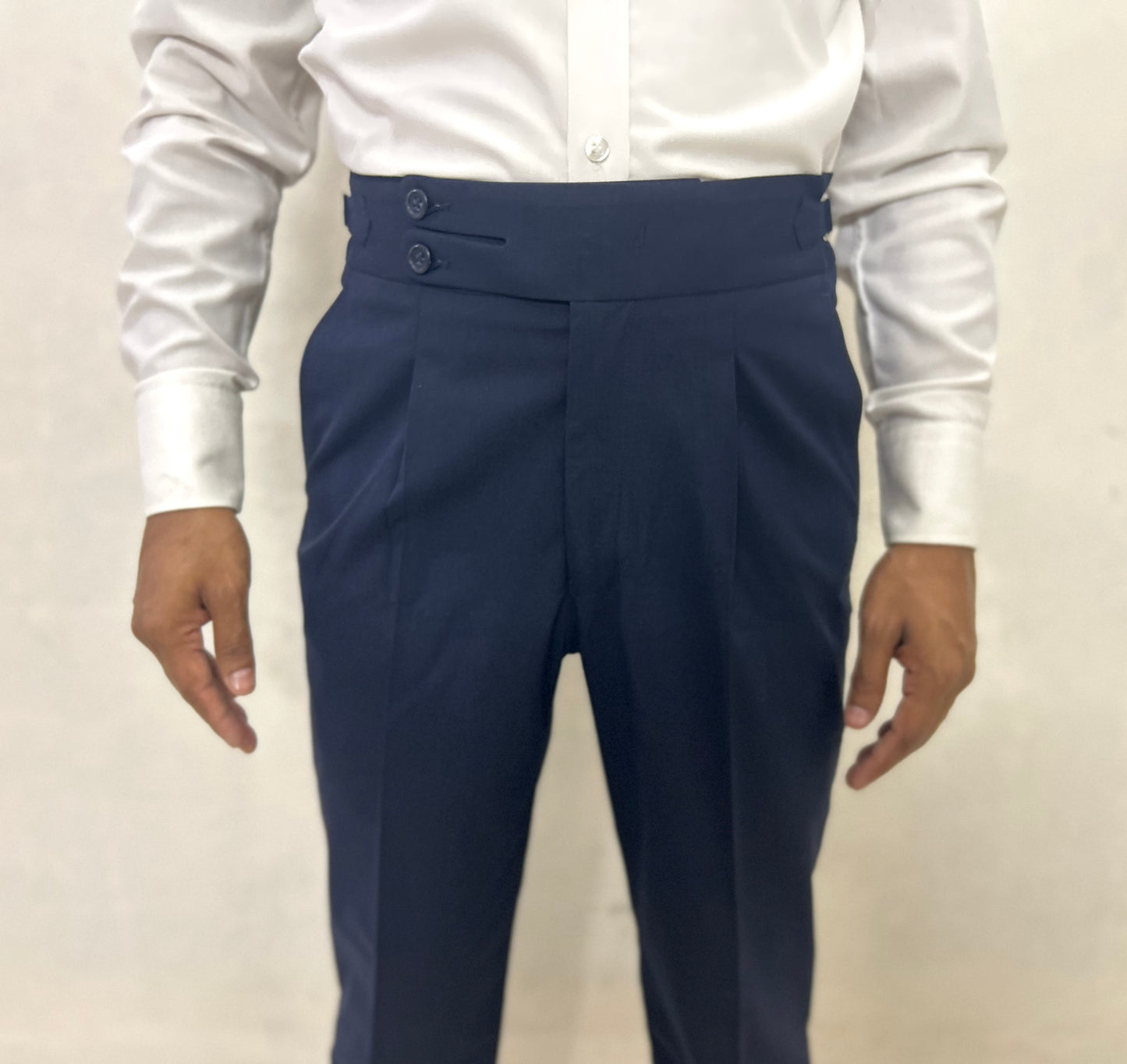 Navy Italian style formal trouser