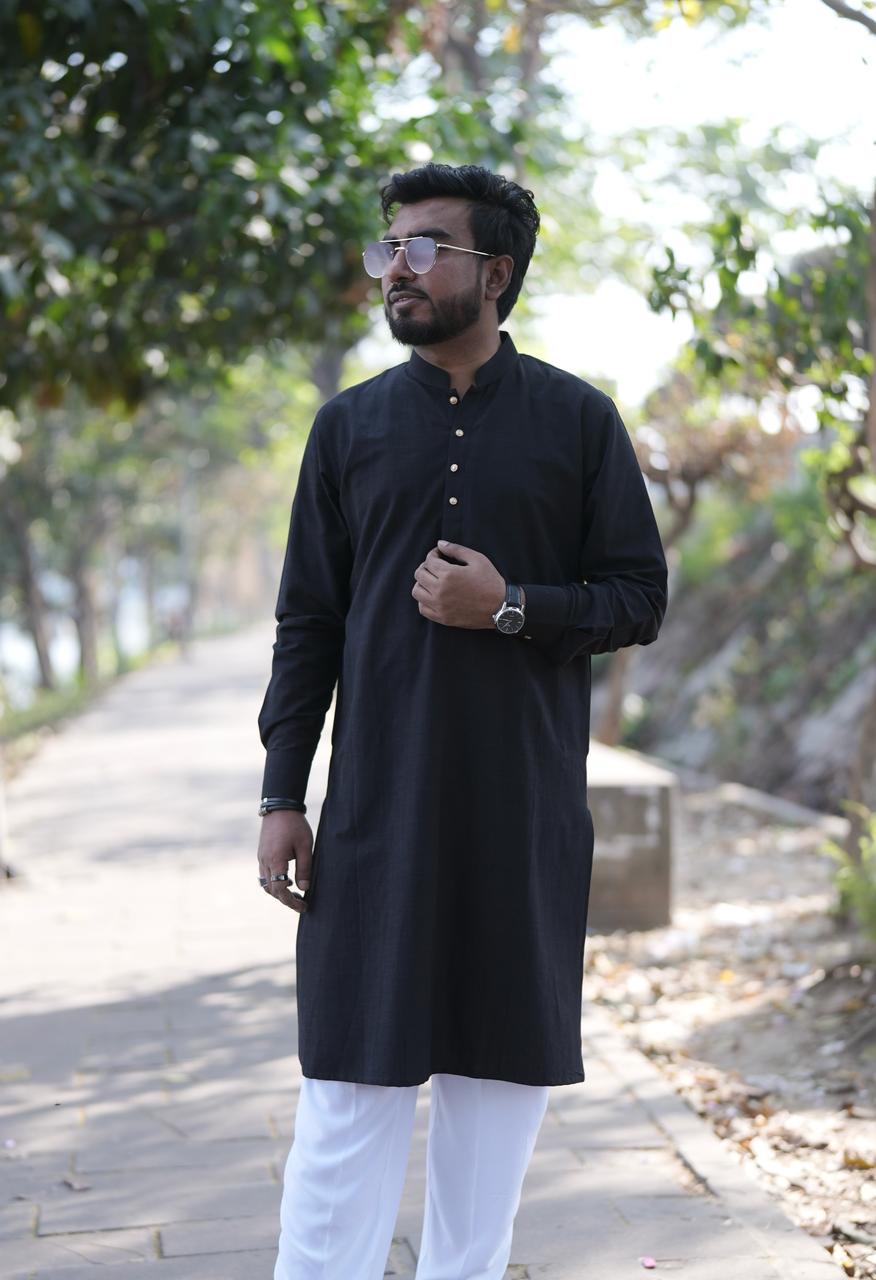 Black single kurta