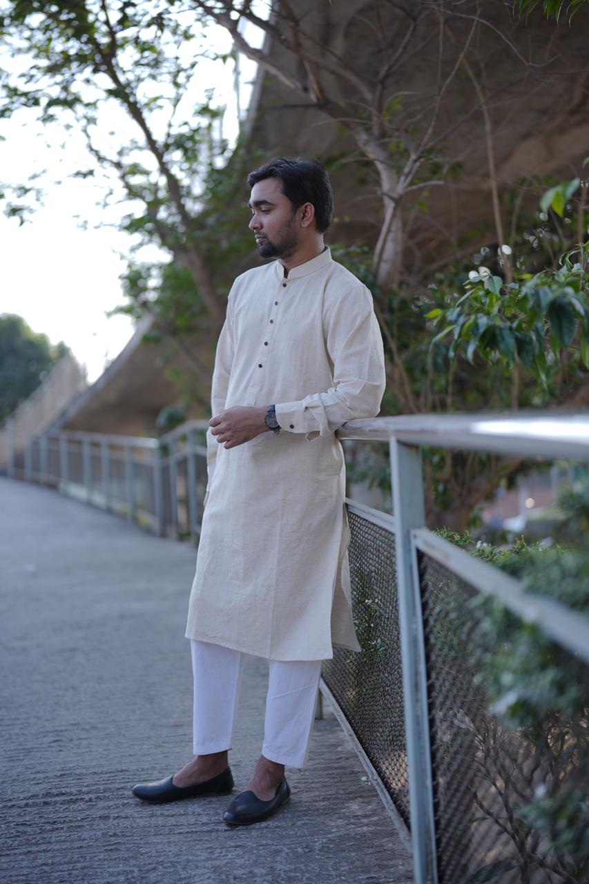 light Beige single kurta