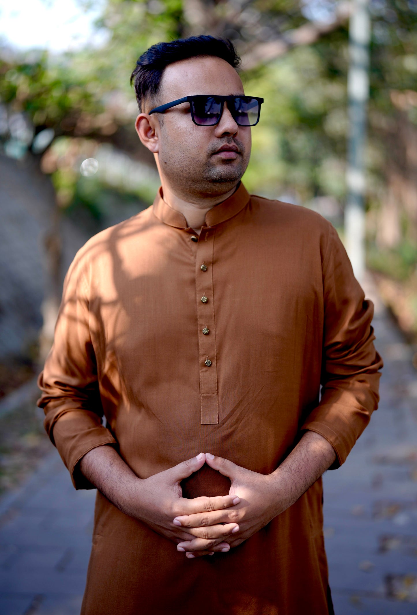 Rust brown basic kurta